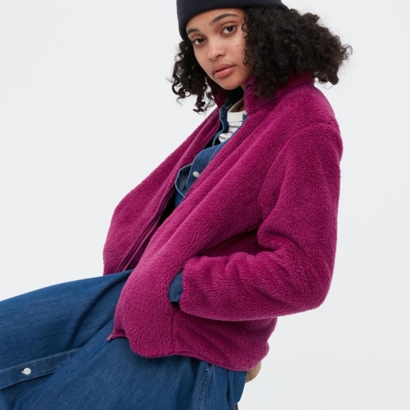 Uniqlo Jackets & Coats Uniqlo Fluffy Yarn Fleece Full Zip Teddy